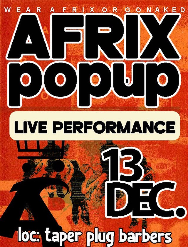 AfrixGhana's tweet photo. AFRIX POP UP 13 DECEMBER https://t.co/d1F4PV6O9P