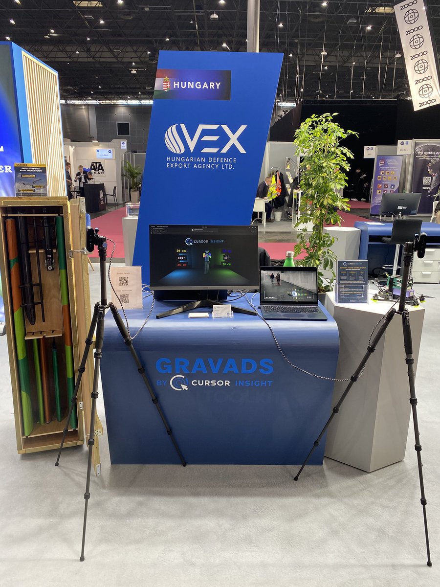 z_tamas's tweet photo. Kicking off our gait recognition and drone-based 3D imaging demo demo at @Milipol_Paris https://t.co/VV9Jxdnhon