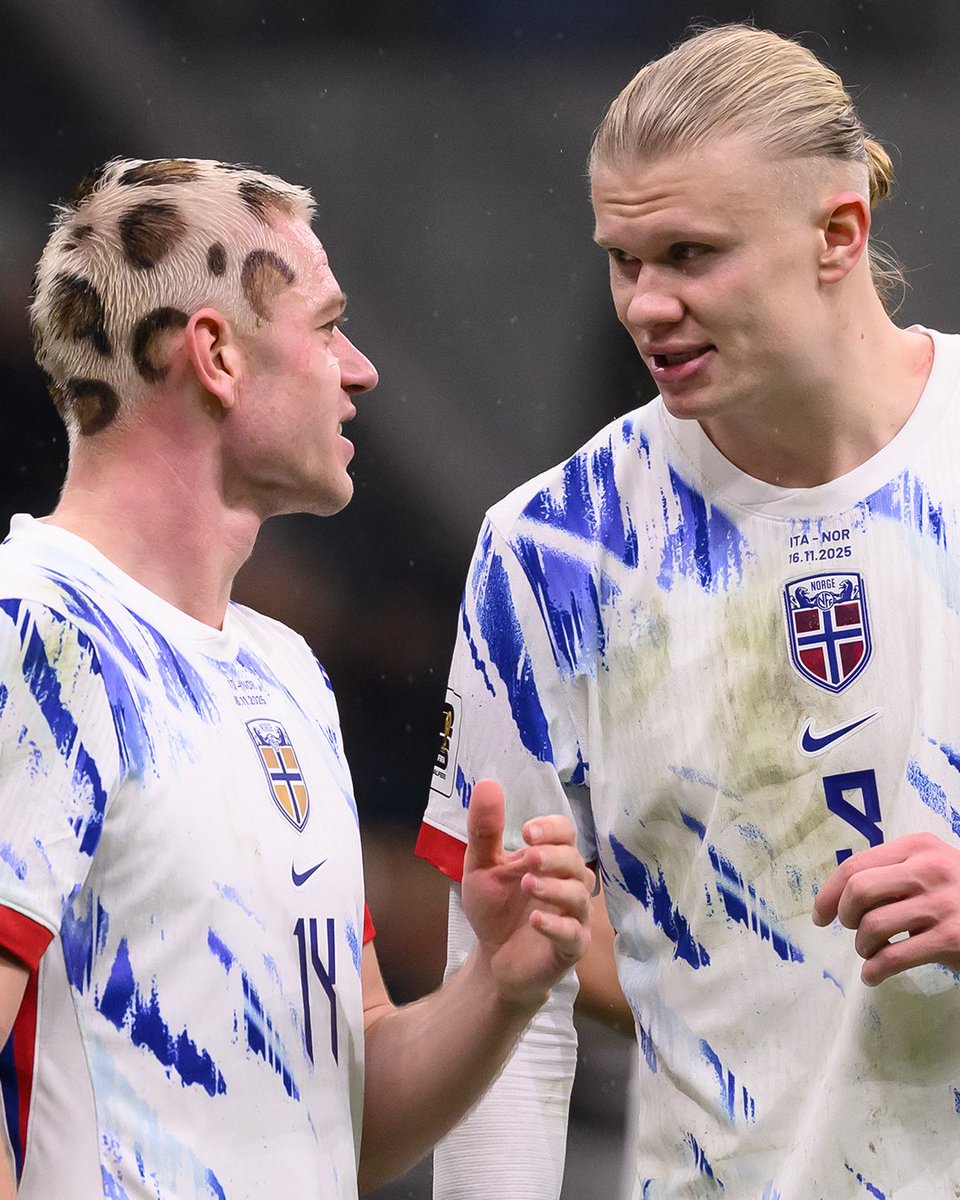 Julian Ryerson was rocking the leopard-print hair in Norway's World Cup qualifier 🐆🇳🇴
