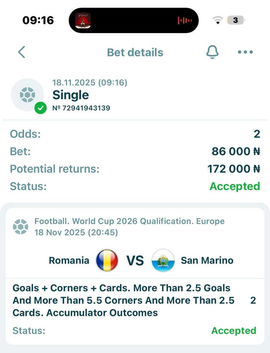 BETTING ALERT!🚨 

Sharp 2 Odds On 22BET

Booking Code: 4SA74 🍀

New to 22Bet? Sign up now &amp; get ₦100k bonus!
Register: cutt.ly/OwVMAtFC

Easy deposits with Palmpay or Opay. Use promo code: PROMISEPUNTS

Bet responsibly. Download the 22Bet app for easy access: