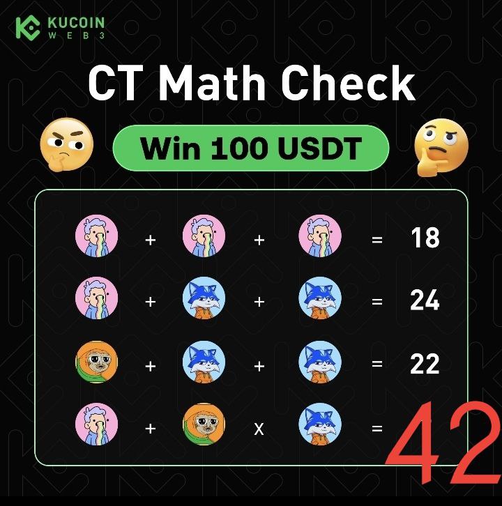 Firmanap_10's tweet image. #KuCoinWalletMathCheck

Answer : 42