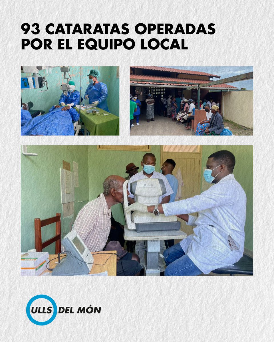 👁Nuestro modelo de cooperación está basado en el desarrollo y refuerzo de las capacidades locales👉🏿Así el equipo de oftalmólogos de #Mozambique puede practicar campañas de cirugías, como la del centro de salud de Inhassoro donde operó de #cataratas a 51 mujeres y 42 hombres👏🏿