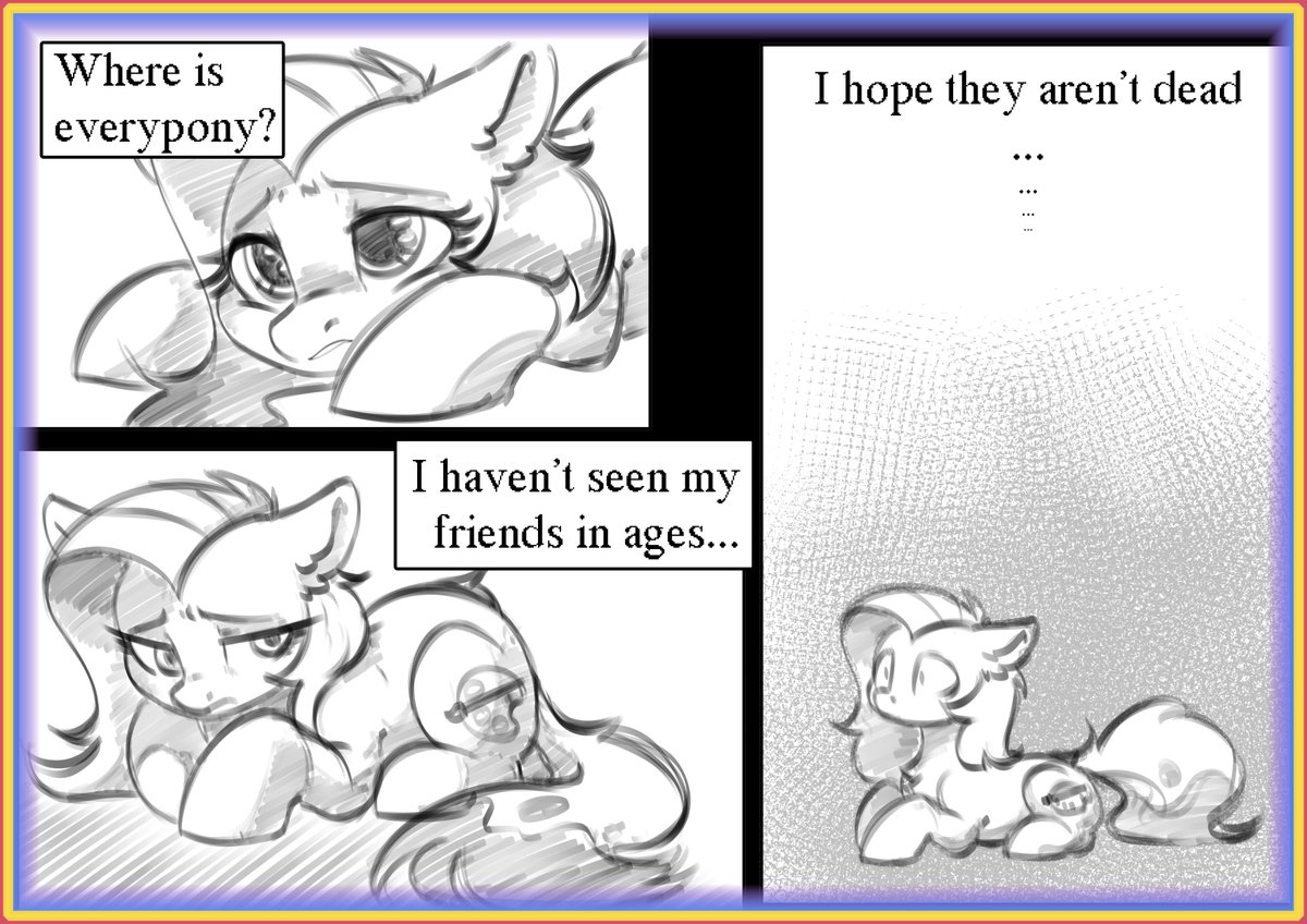 Titanium hasn't seen her friends in a while.
...
What do you mean I can fix that?
...
What do you mean I'm an artist?!?!

#mlp #mlpfim #mlpart #mlptwt #mlpoc #mlpg4 #mlpg5 #art #artist #doodle #comic