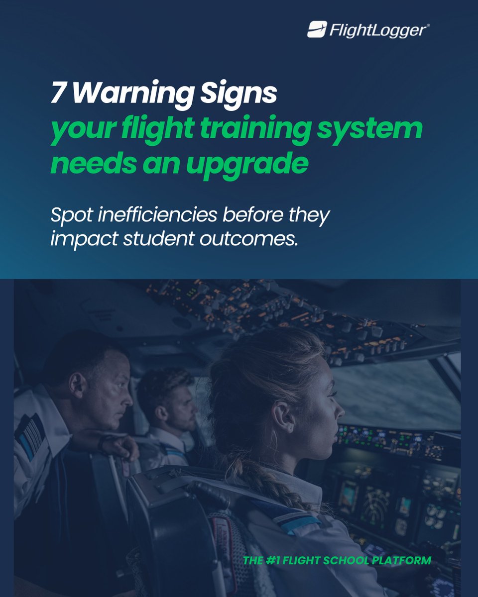 FlightLogger1's tweet image. Your flight school is growing... can your systems keep up?📈

⚠️ We’ve identified 7 warning signs that your training management system be holding you back.

➡️ Swipe.
📖 Read the full blog post here: eu1.hubs.ly/H0pKRhJ0

#FlightLogger