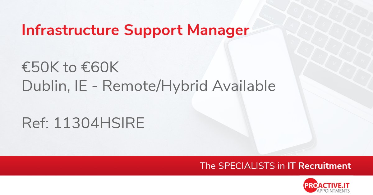 ProactiveIT_UK's tweet image. This is a highly visible position within the organisation — one that requires both technical expertise and strong people leadership.
proactive.it/job/infrastruc…
#ITSM #SoalrWinds #SCCM #SecOps