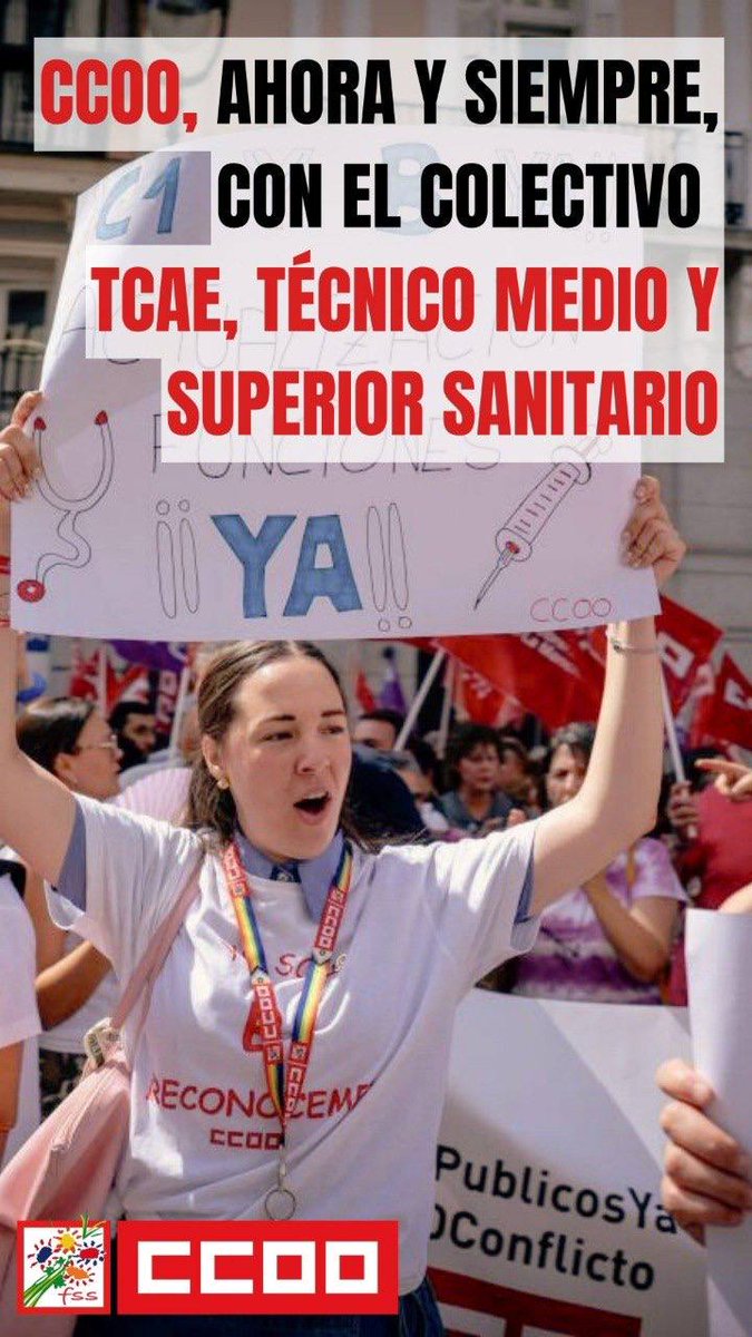 fssccoo's tweet photo. ✅ CCOO, ahora y siempre, con el colectivo TCAE/Técnico Medio Sanitario y Técnico Superior Sanitario

https://t.co/tPudWVgJW8

🫴🏼 En un momento clave para su futuro, reafirmamos nuestro compromiso histórico y explicamos el trabajo que CCOO viene realizando desde hace años https://t.co/P2r3Ptfprk