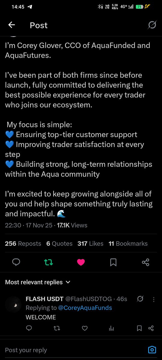 FlashUSDTOG's tweet photo. @AquaFunded @CoreyAquaFunds All set for becoming a Winner!!!! Wohoooo https://t.co/9qgE2TQduq