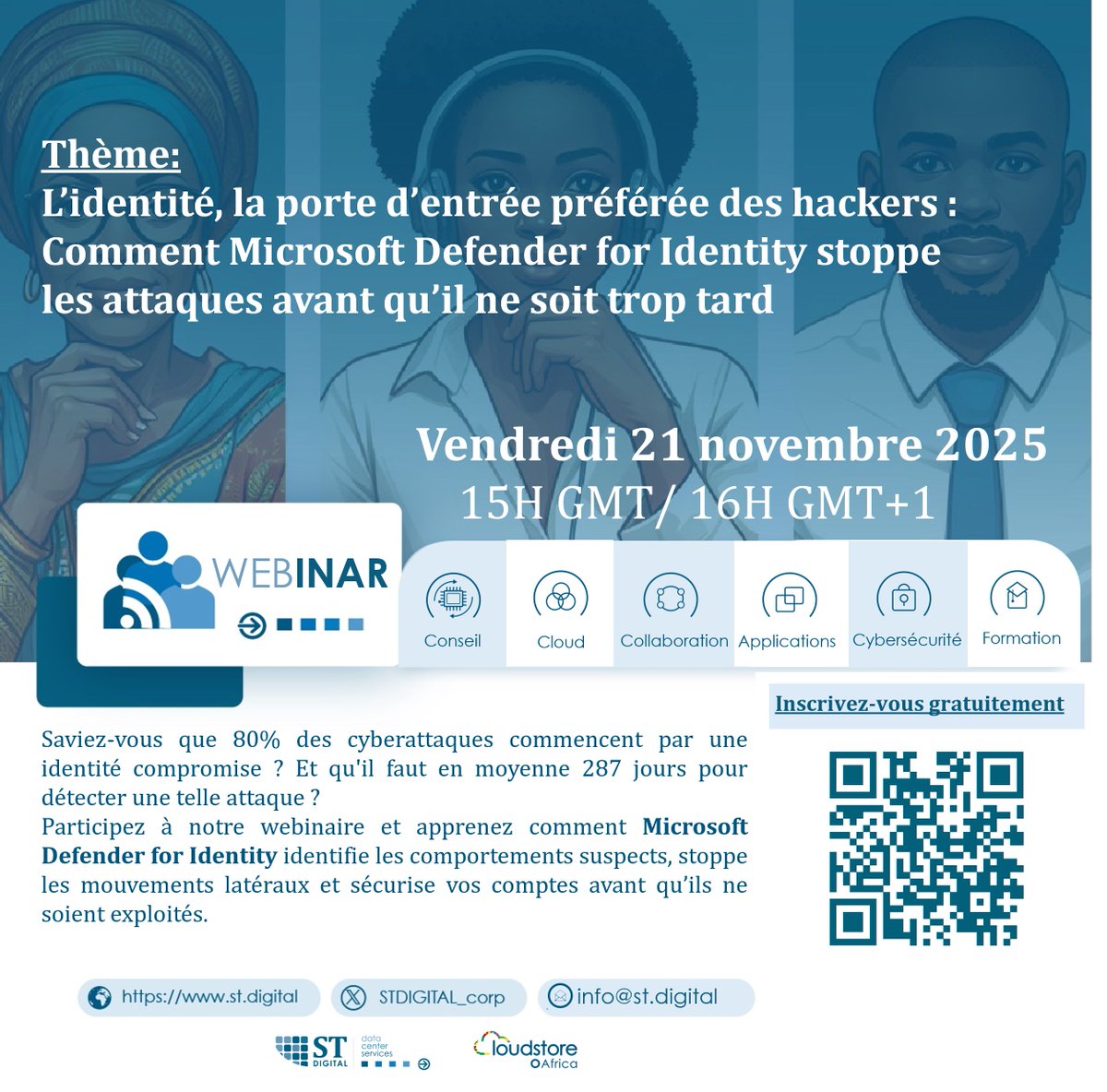 STDIGITAL_corp's tweet image. Les hackers ciblent vos identités, pas seulement vos systèmes.
Découvrez comment Microsoft Defender for Identity bloque les attaques avant qu’il ne soit trop tard.

Vendredi 21 novembre|15H GMT/16HGMT+1| Inscription gratuite: st.digital/r/q0O
#STDigital #MicrosoftDefender