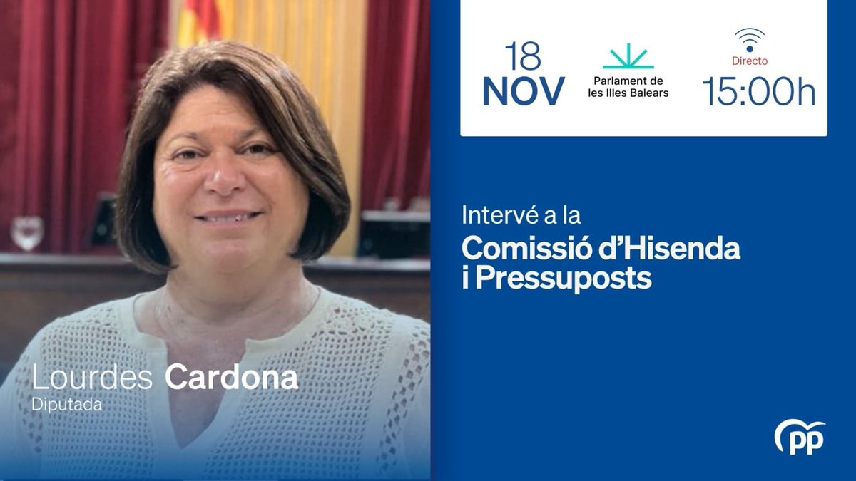 🏛️ Avui la diputada <a href="/Lourdes_Cardona/">Lourdes Cardona</a> intervé a la Comissió d'Hisenda i Pressuposts 

🔗 Pots seguir-ho aquí: youtube.com/watch?v=mYL6KI…