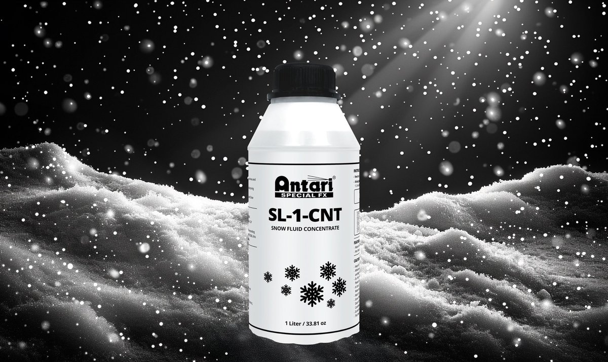 AntariOfficial's tweet image. ❄️ NEW: Antari SL-1-CNT Snow Fluid Concentrate! ❄️

Big snow effects in a small, lightweight package.

Just add water for dry &amp;amp; fluffy snow — perfect for concerts, festivals &amp;amp; stage shows.

Less shipping weight. More atmosphere. 

#antari 
#specialfx 
#snowmachine
#snowfluid