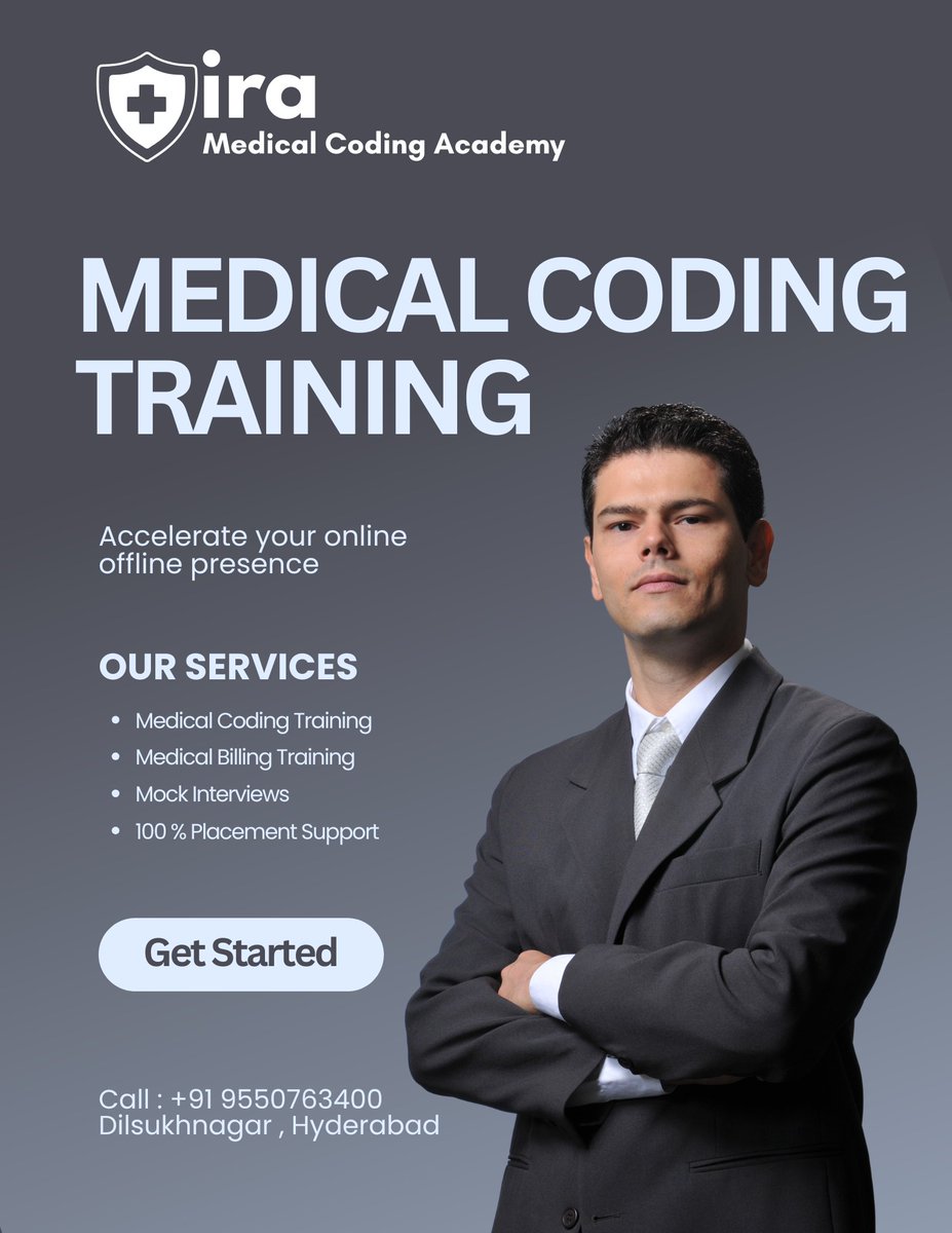 IraCoding's tweet image. 🌟 Join IRA Medical Coding Academy 🌟

IRA Medical Coding Academy is one of the trusted institutes in Dilsukhnagar, Hyderabad, offering quality training with strong placement support.

✨ Why Choose IRA?
🔹 Expert Trainers
🔹 Online + Offline Classes
🔹 ICD • CPT • HCPCS