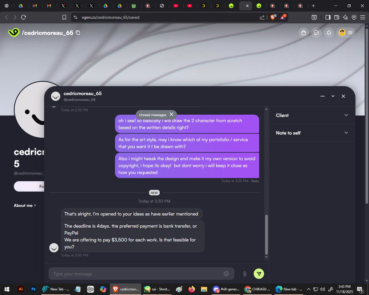 Chik_Asu's tweet image. Scammer on Vgen surely something sometimes