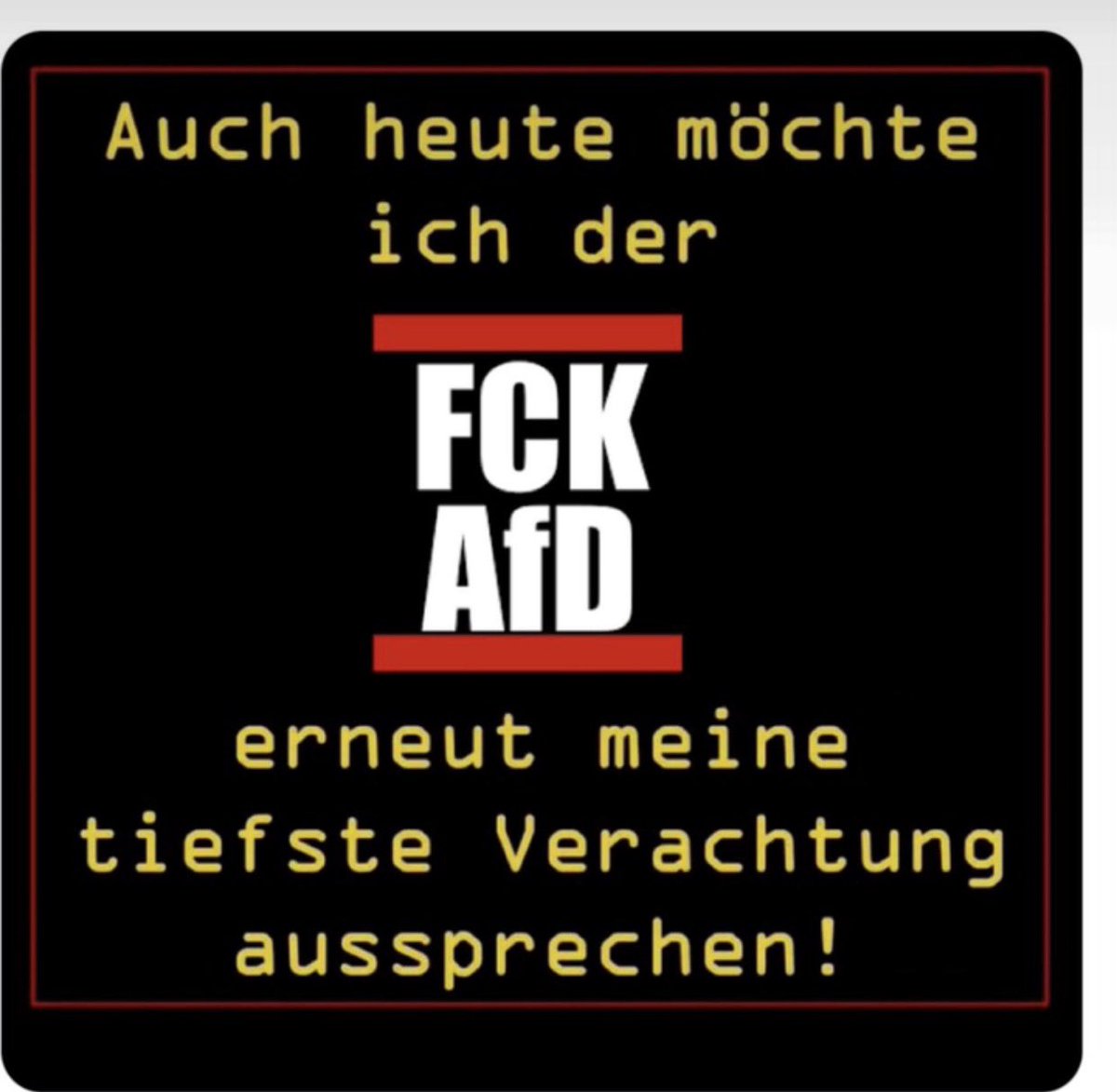 Faktencheck2030's tweet image. ..und bei dir so?🤗
Dienstags ist bei mir immer 
der #fckafd Tag💩