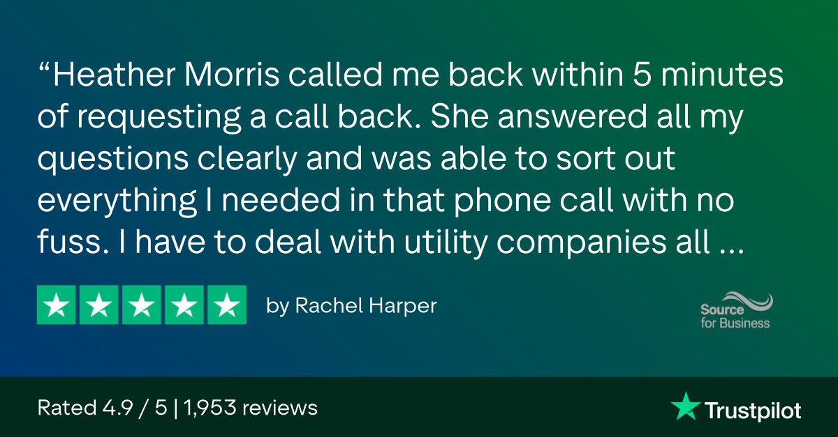 Source4b's tweet image. We know dealing with utilities isn’t always everyone’s favourite task — but reviews like this remind us why we do things differently 

No endless waiting, no confusion, just real help from real people!

#CustomerService #BusinessSupport #NotLikeTheOthers #SourceForBusiness