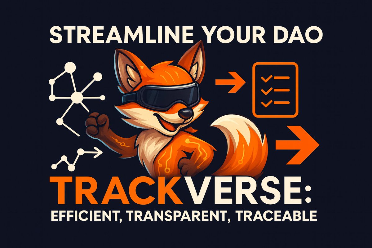 webTrackverse's tweet image. DAOs, but make them efficient. 🚀

TrackVerse simplifies cross-functional DAO initiatives with:
✅ Traceable coordination
✅ Resource alignment
✅ Verifiable task completion
Say goodbye to scattered workflows. Ready to streamline your DAO? 🦊 #Web3 #TrackVerse