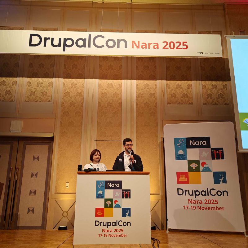 DrupalConAsia's tweet image. #DrupalConNara 2日目が終了しました！🎉

今夜のコミュニティパーティーでお会いしましょう！これからもエネルギーを注ぎ続けましょう！💙

#DrupalConAsia #Drupal #Community