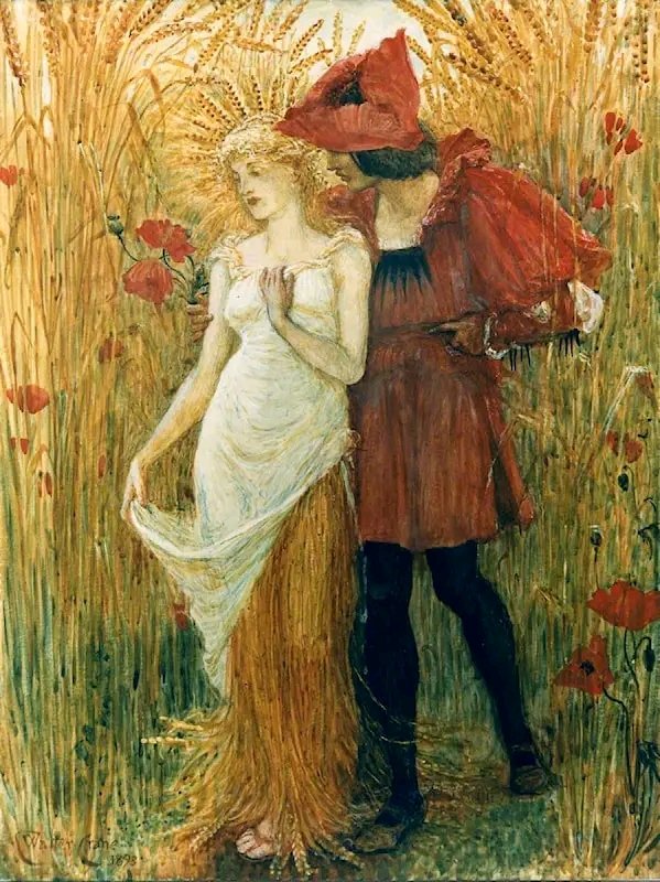 dreamerbook's tweet image. &apos;Poppy Time&apos; by Walter Crane, 1893.