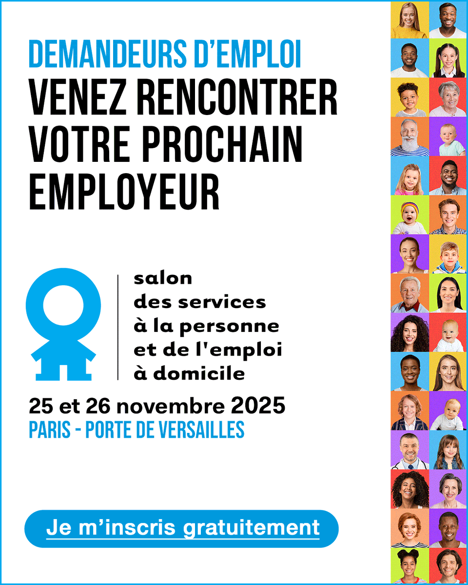 Salon des services à la personne et de l'emploi à domicile 🤝

Au programme : information sur les opportunités d’emploi, les parcours de formation et les perspectives d’évolution dans le secteur

🗓️ 25 et 26 novembre - Paris, Porte de Versailles
👉 sap-silverexpo.com/lp-page1-gene_…