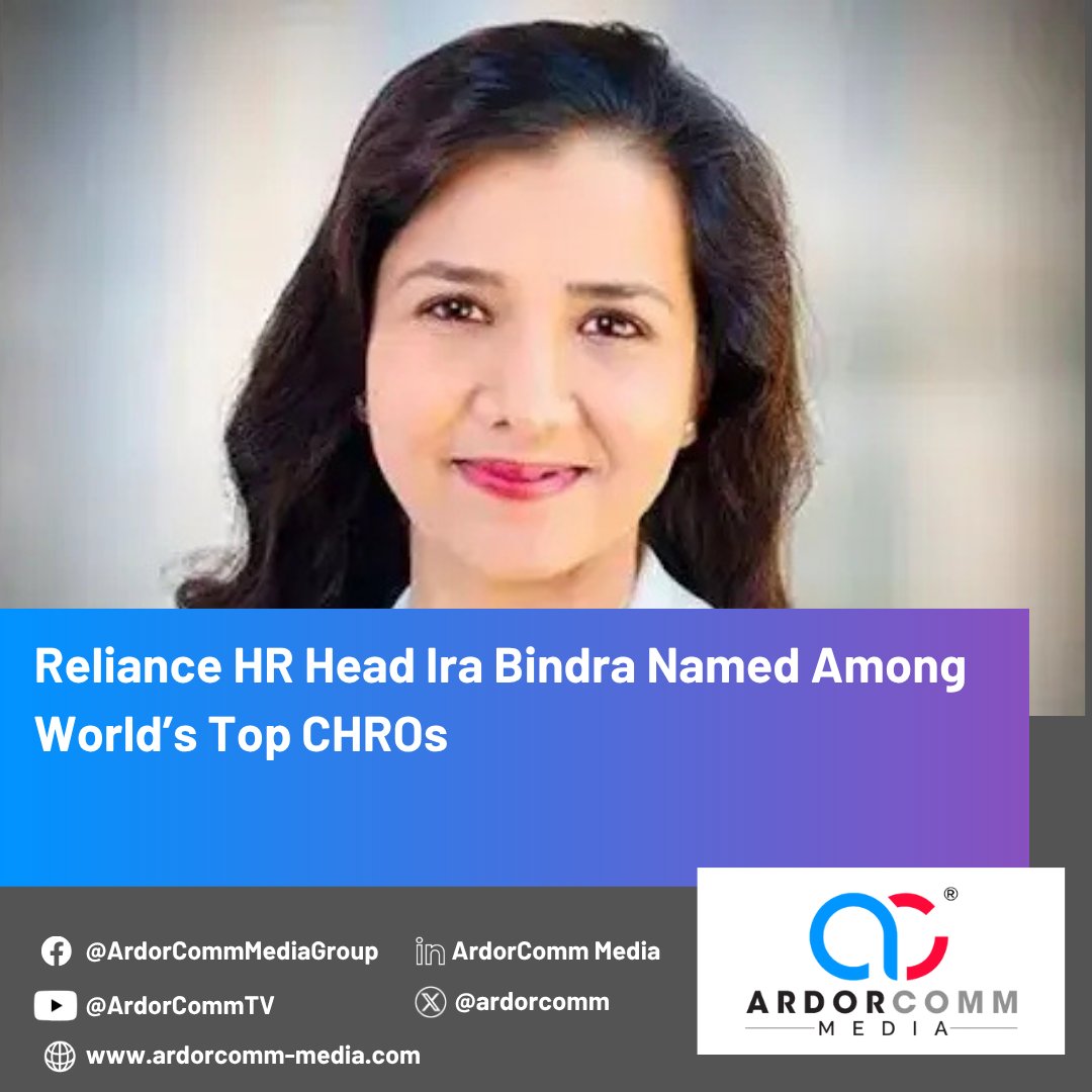 ardorcomm's tweet image. Reliance HR Head Ira Bindra Named Among World’s Top CHROs

Read More: ardorcomm-media.com/reliance-hr-he…

#ArdorComm #ArdorCommNews #HR #Reliance #HRNews #Bindra #Industry #CHRO #Job