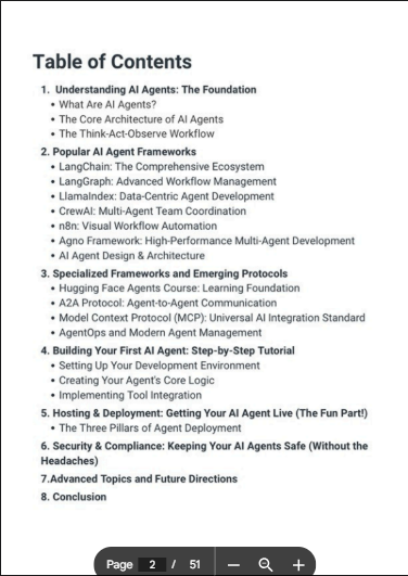 🚀 The Complete Guide to Building AI Agents, From Zero to Production

AI Agents are the next big leap in automation, they can think, plan, and execute tasks just like humans 🤖

This guide takes you from basics to building real, production-ready AI Agents — step by step!

To get