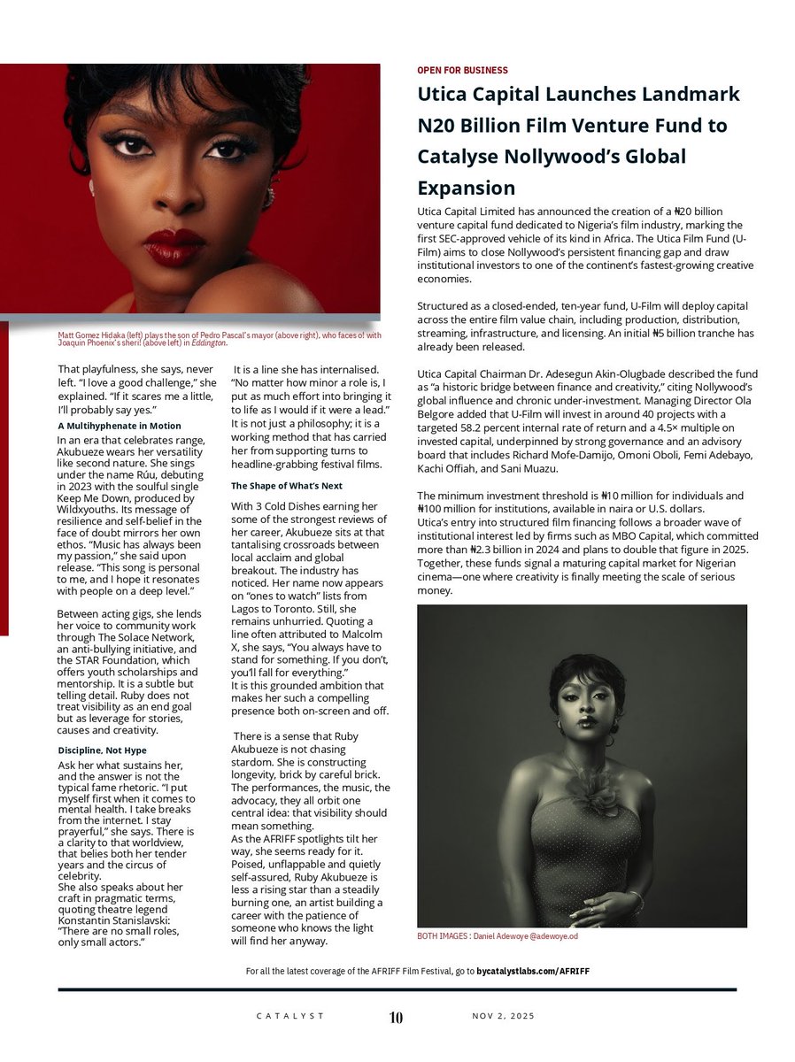 rubyakubueze_'s tweet image. Grateful for the journey, the craft, and the growth ✨
Thank you @AFRIFF x @bycatalystlabs for the feature 💜

#3ColdDishes #TheRising