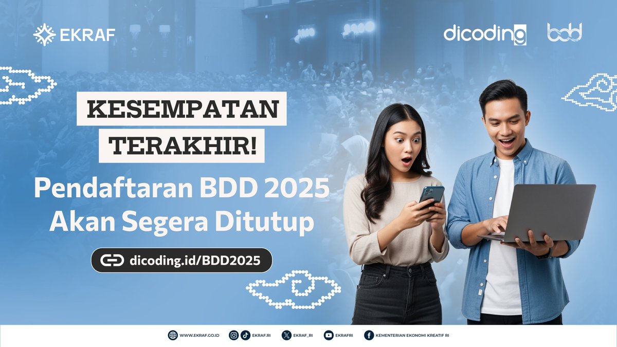 dicoding's tweet image. Coba tunjuk jari siapa yang sudah daftar?☝🏻

Masih ada waktu sebelum kuota habis, lho. Ayo segera amankan seat mu.

#DicodingThread