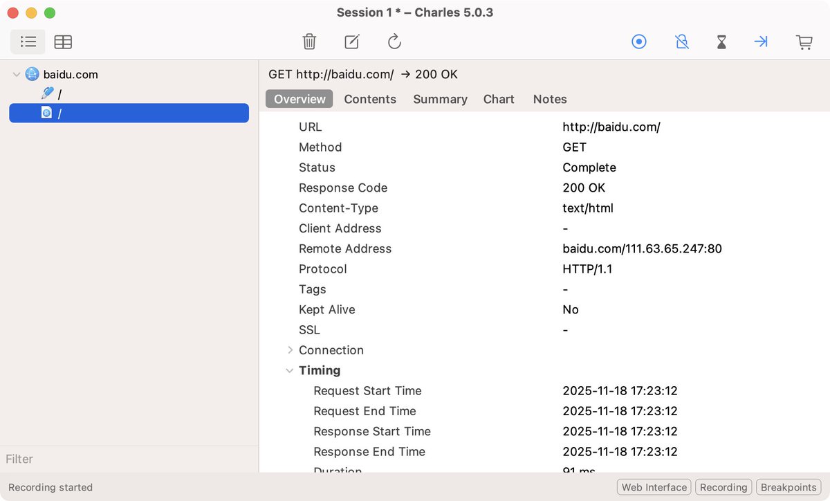 reqable's tweet image. 有用户在GitHub上给我提Issue，说希望支持打开新版Charles的chlz格式文件。我去Charles官网一看，哟，原来是更新了5.0版本：“Charles 5 features an updated UI that looks more modern on all platforms, enhanced UX”，更现代化的UI和UX，我有点期待地下载了，打开后emmm，我是在期待什么。