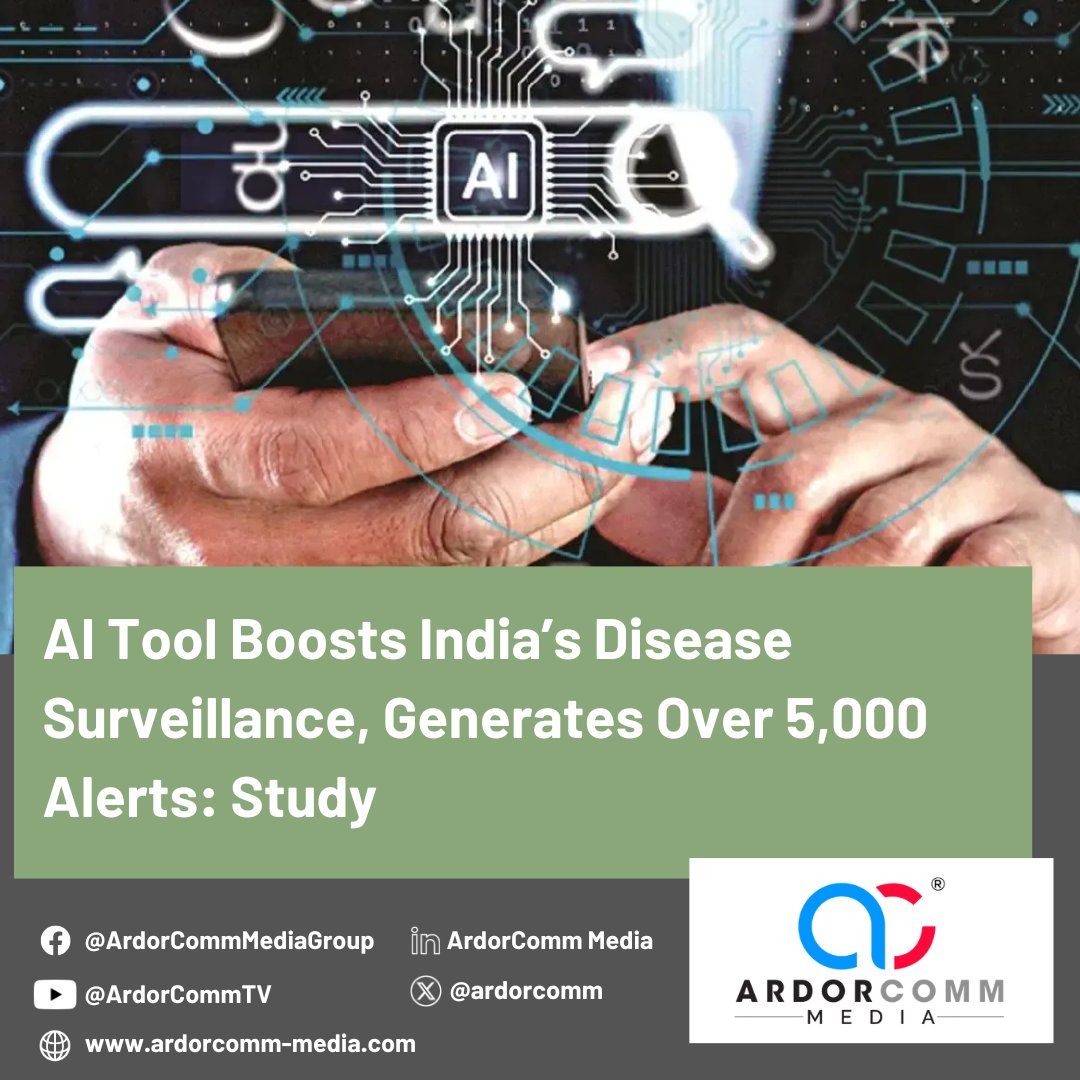 ardorcomm's tweet image. AI Tool Boosts India’s Disease Surveillance, Generates Over 5,000 Alerts: Study

Read More: ardorcomm-media.com/ai-tool-boosts…

#ArdorComm #ArdorCommNews #AITools #artificialintelligence #AI #HealthCare #AIHealthcare #Disease
