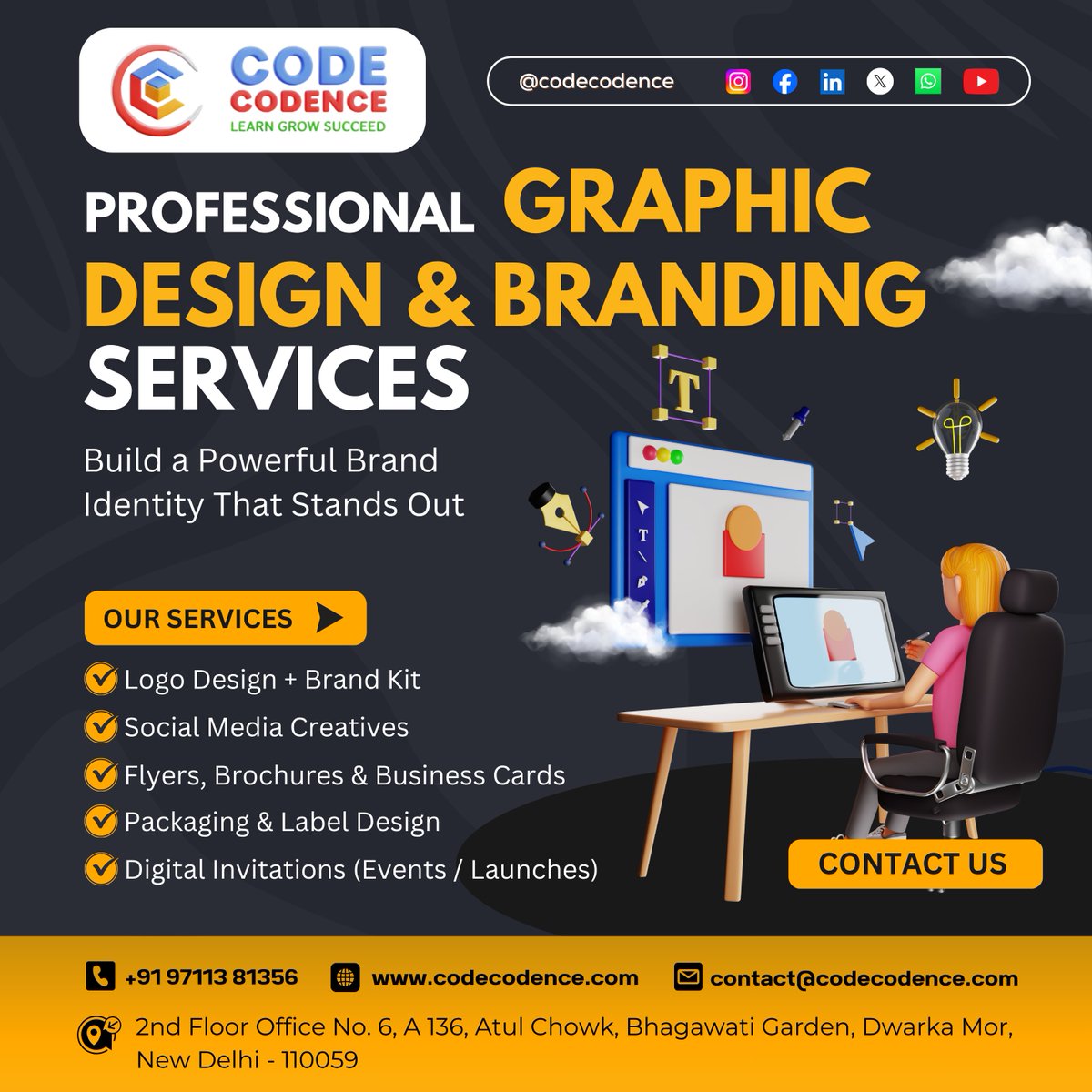CodeCodence's tweet image. 🎨✨ Building a brand that stands out is no longer optional — it’s essential.

At Code Codence, we create modern, impactful designs that elevate your brand across India &amp;amp; the USA.

👉 Your brand transformation starts here.
🌐 codecodence.com

#graphicdesign #codecodence