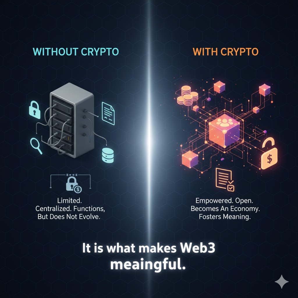 𝐂𝐚𝐧 𝐖𝐞𝐛3 𝐄𝐱𝐢𝐬𝐭 𝐖𝐢𝐭𝐡𝐨𝐮𝐭 𝐂𝐫𝐲𝐩𝐭𝐨? 

Web3 promises an internet where users control their data, identity, and digital assets. It’s transparent, fair, and built to remove central gatekeepers. But does it need cryptocurrency to survive?

Some tools can work