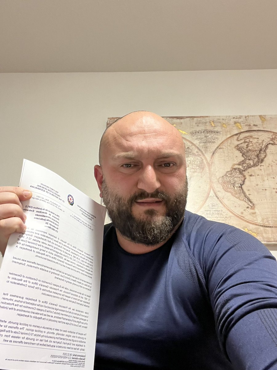 BloggerSuleyman's tweet image. The Aliyev government sent the criminal case it opened against me on false charges to #Switzerland and asked them to extradite me.This is Switzerland, not Aze🇦🇿. Thank you Switzerland, I love you. @SEMIGRATION @BVGer_Schweiz @BernerZeitung @20min @Blickch @spschweiz @BR_Sprecher