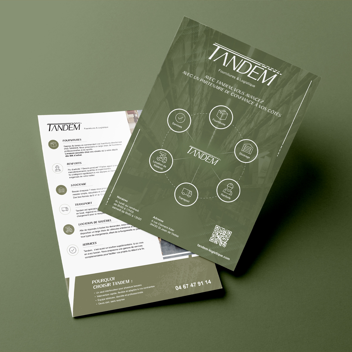Agence_Sweep's tweet image. Créa &amp;amp; impression // Nouvelle réalisation pour Tandem ✨

Conception graphique + impression de flyers sur mesure pour mettre en avant leurs services. Un design moderne et impactant pour booster leur visibilité. 🚀📦🚛

#flyers #graphisme #creation #impression #print #agence