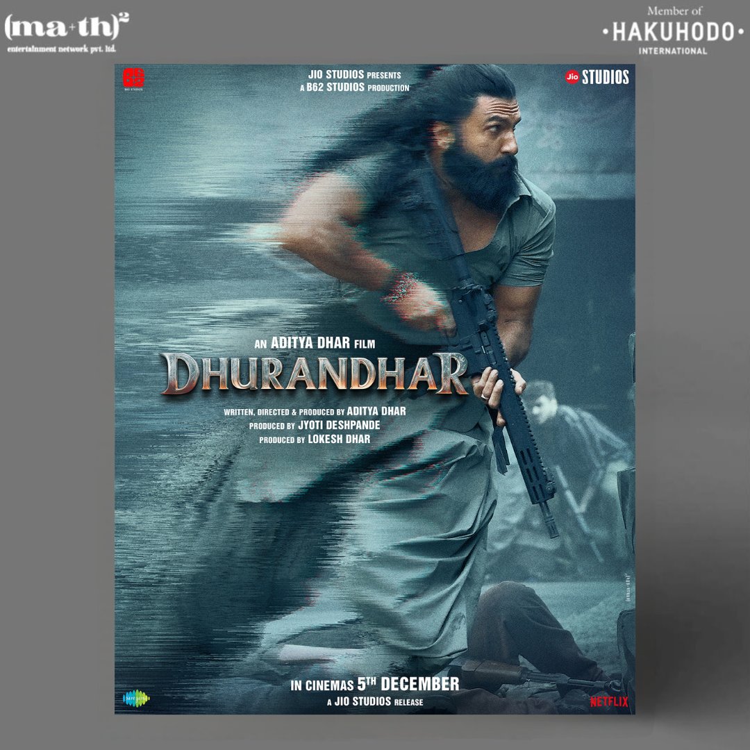 We at <a href="/MATH_Ent/">MA+TH Entertainment Network</a> are proud to be associated with #Dhurandhar

Poster Design by MA+TH Entertainment Network

I am .... The Wrath of God ⚔️

#DhurandharTrailer Out Today at 12:12 PM.

In Cinemas 5th December