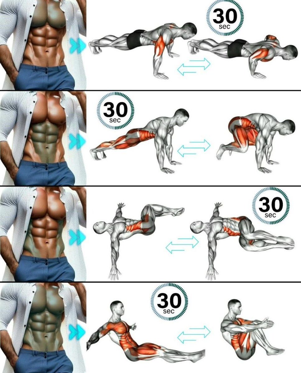 Build six packs with these moves💯🔥