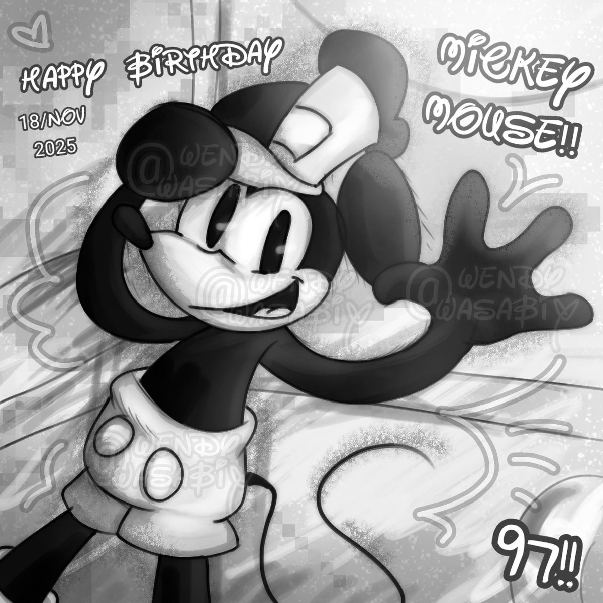 Happy 97th Birthday Mickey Mouse <3 #mickeymouse #Disney #steamboatwillie