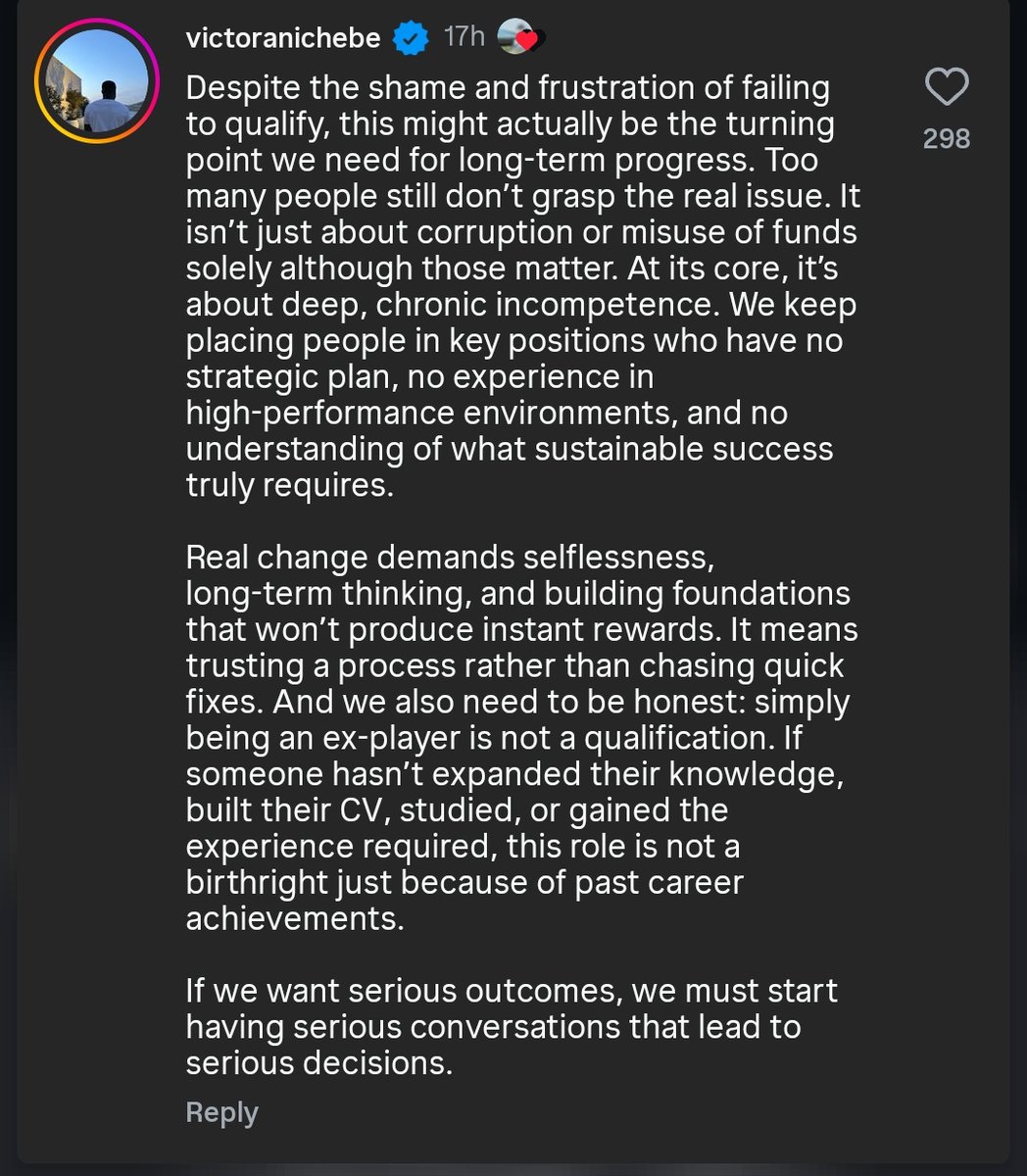 AJSilverCFC's tweet image. Super Eagles Legend Victor anichebe on Instagram.

Source : @c_mobike