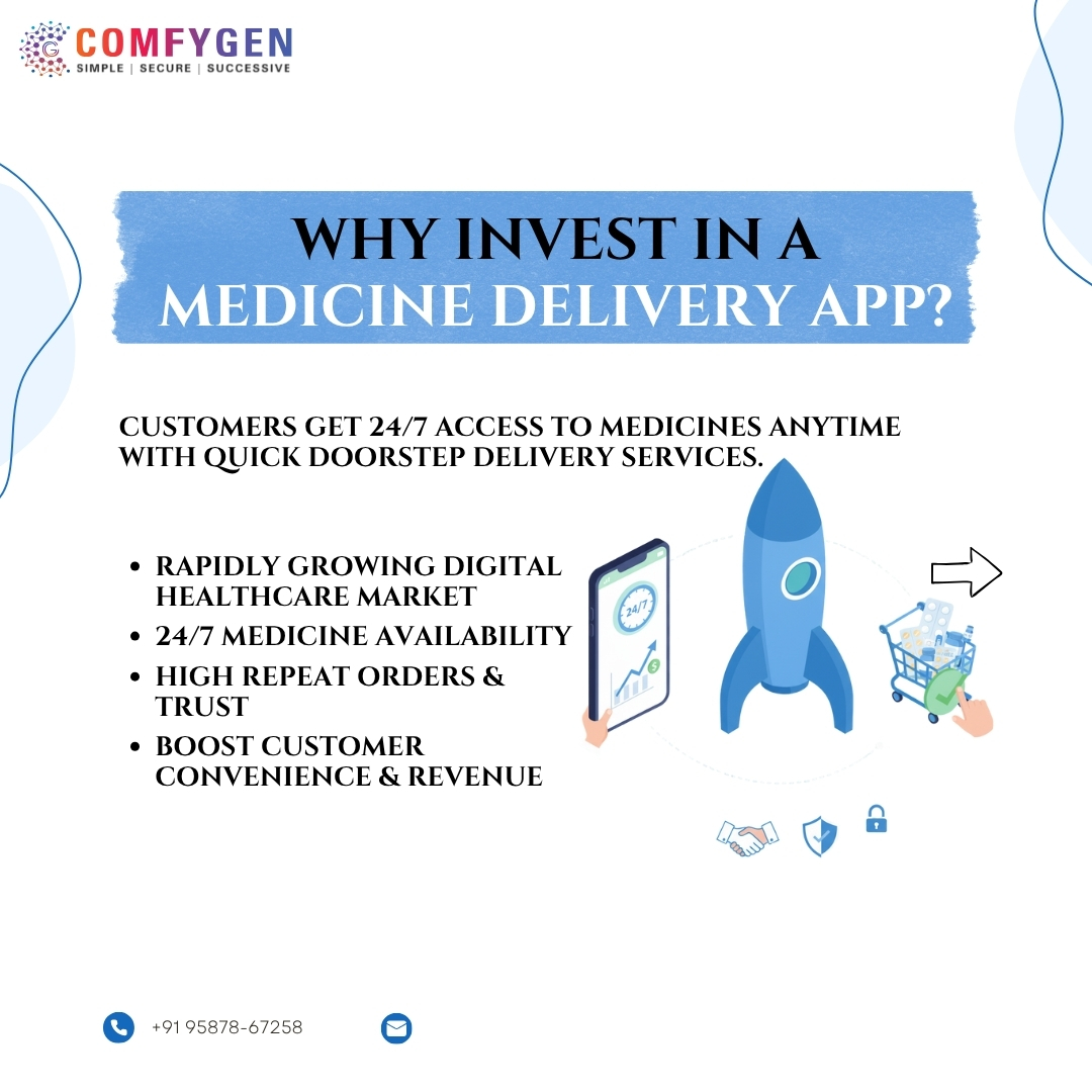 Comfygen_Tech's tweet image. 💊 Build your own Medicine Delivery App — fast, secure &amp;amp; fully custom!
Let’s take your pharmacy business online today!
🌐 comfygen.com/medicine-deliv… | 📩 sales@comfygen.com | 📞 +91 95878-67258

#MedicineDeliveryApp #PharmacyApp #HealthTech #AppDevelopment #Comfygen
