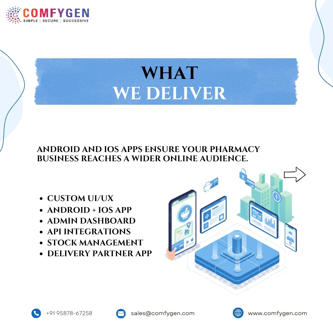 Comfygen_Tech's tweet image. 💊 Build your own Medicine Delivery App — fast, secure &amp;amp; fully custom!
Let’s take your pharmacy business online today!
🌐 comfygen.com/medicine-deliv… | 📩 sales@comfygen.com | 📞 +91 95878-67258

#MedicineDeliveryApp #PharmacyApp #HealthTech #AppDevelopment #Comfygen