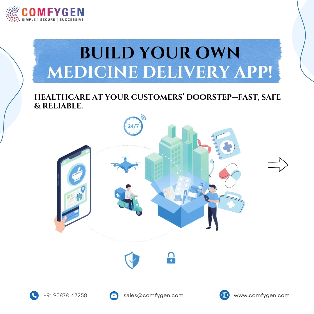 Comfygen_Tech's tweet image. 💊 Build your own Medicine Delivery App — fast, secure &amp;amp; fully custom!
Let’s take your pharmacy business online today!
🌐 comfygen.com/medicine-deliv… | 📩 sales@comfygen.com | 📞 +91 95878-67258

#MedicineDeliveryApp #PharmacyApp #HealthTech #AppDevelopment #Comfygen