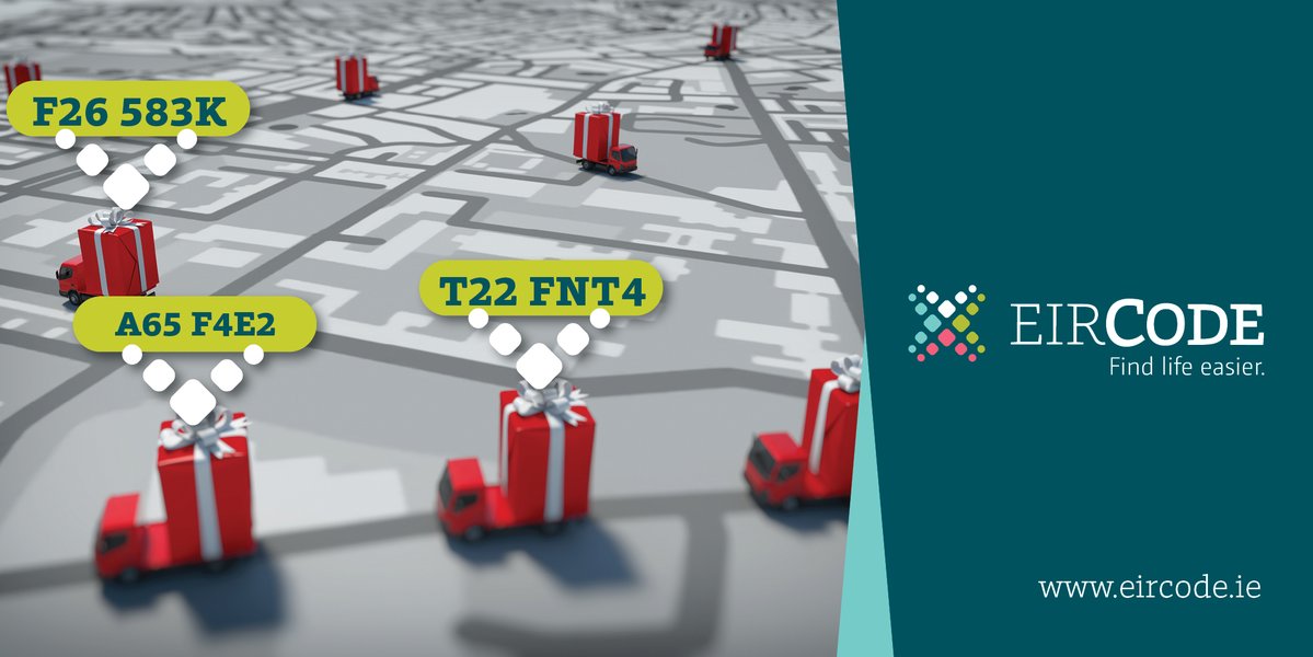 Eircode's tweet image. 📦 Delivering goods this busy season?
Using an Eircode can help you find locations faster and cut down on directions.
Discover how Eircode can support your business: eircode.ie/business/busin…
#FindLifeEasier #Eircode #Delivery #SmartLogistics #IrishBusiness
