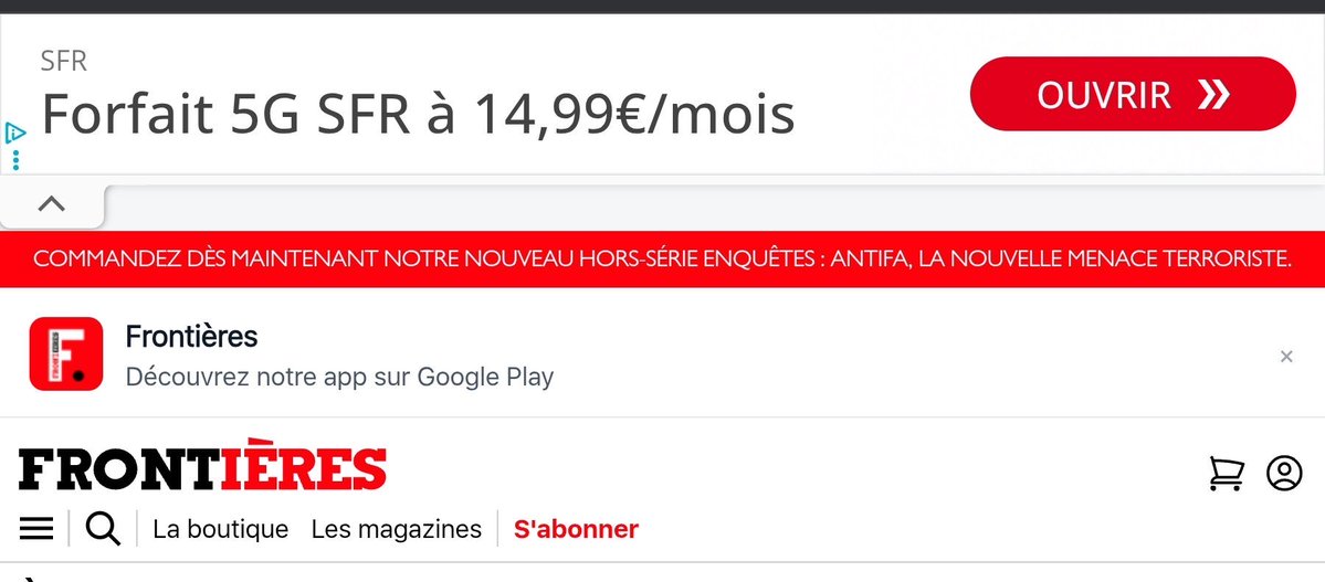 mariecchambel's tweet image. Bonjour @SFR,
Même chose, acceptez-vous que vos publicités soient présentes sur un site ouvertement islamophobe et raciste ? Est-ce que ça fait partie de vos valeurs ?