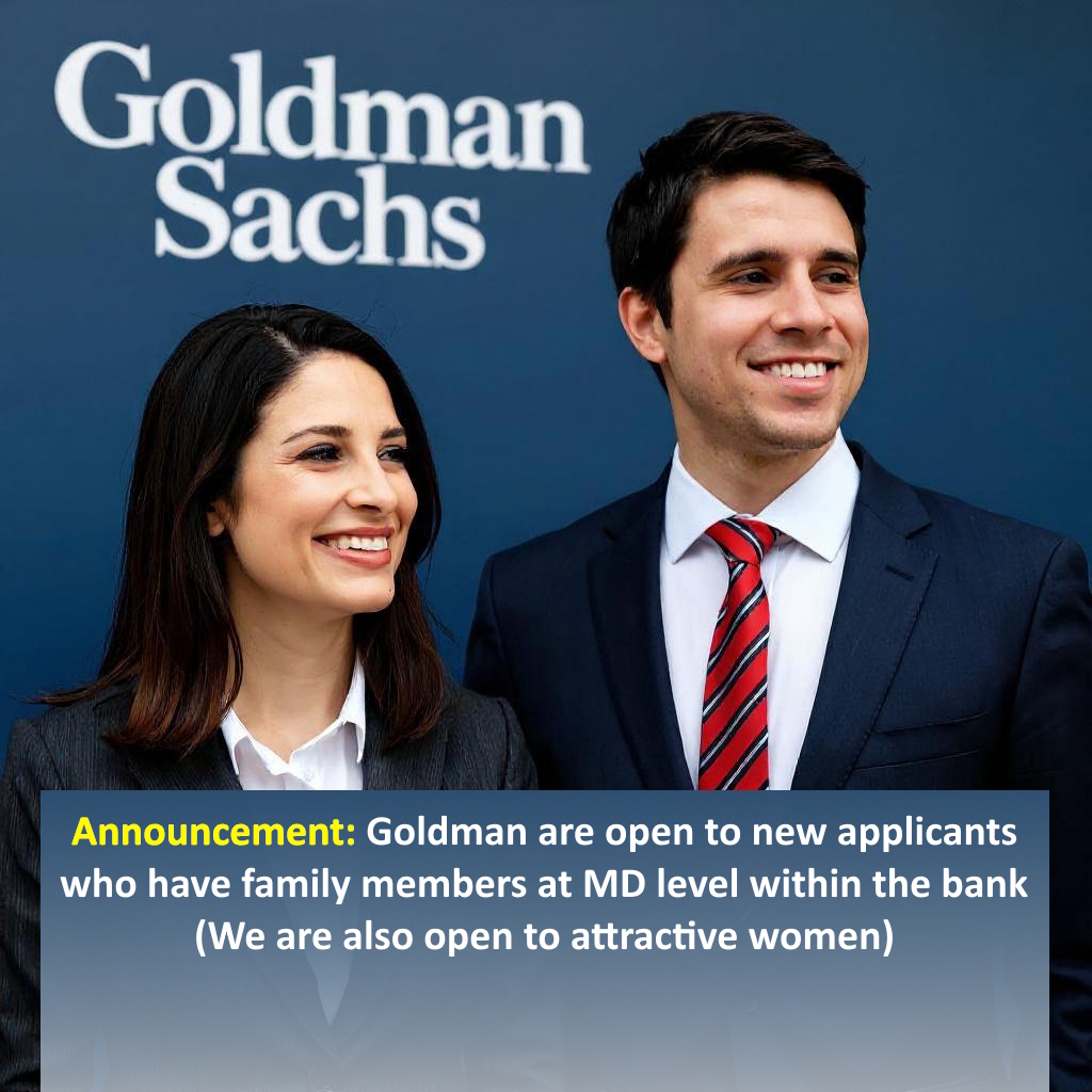 ibd_path's tweet image. Such a wonderful hiring policy!

#goldmansachs
#Morganstanley
#JPMorgan
#investmentbanking 
#Capitalmarkets
#venturecapital
#Financememe
#BAML
#UBS
#CityLife 
#nepotism