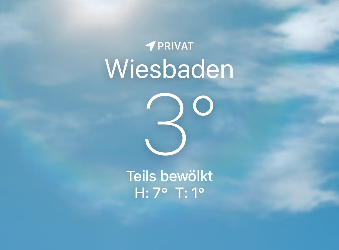 Wie kann man das sehen und sich denken: Geil man endlich winter