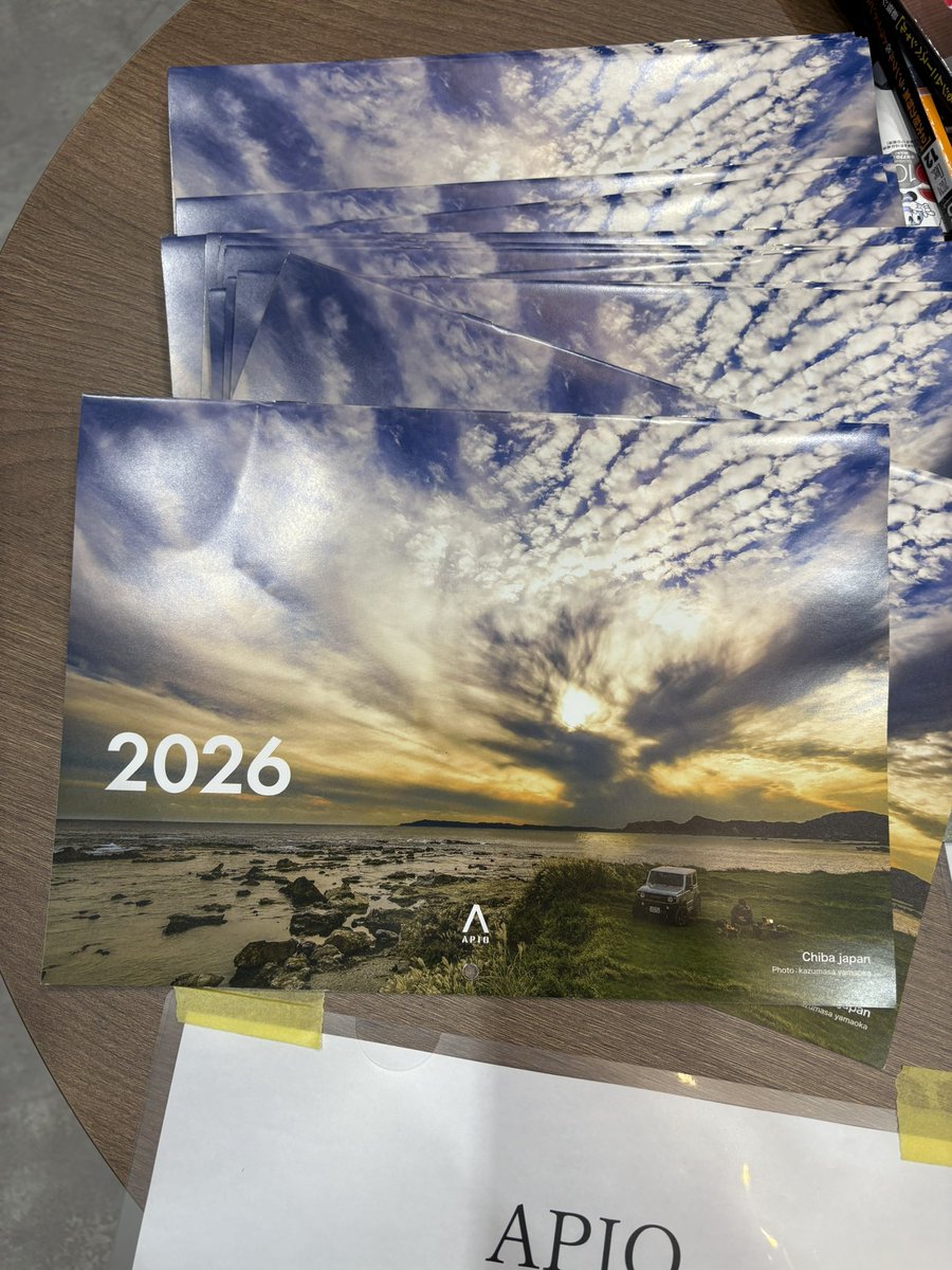 QX4VE8mt40diTN8's tweet image. アピオさんから2026年カレンダー届きました！
欲しい方は店頭までご来店ください😁
ジムニーコーナーに置いてあります😃
#APIO
#ジムニー
#シエラ
#ノマド