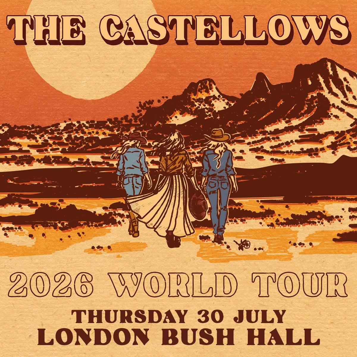 C2Cfestival's tweet photo. Sister trio @thecastellows have announced a show at London's Bush Hall on Thurs 30th July 2026! Tickets go on sale 10am this Fri via https://t.co/RQHEjWDHt3 ✨ https://t.co/DiaqHRNmdC