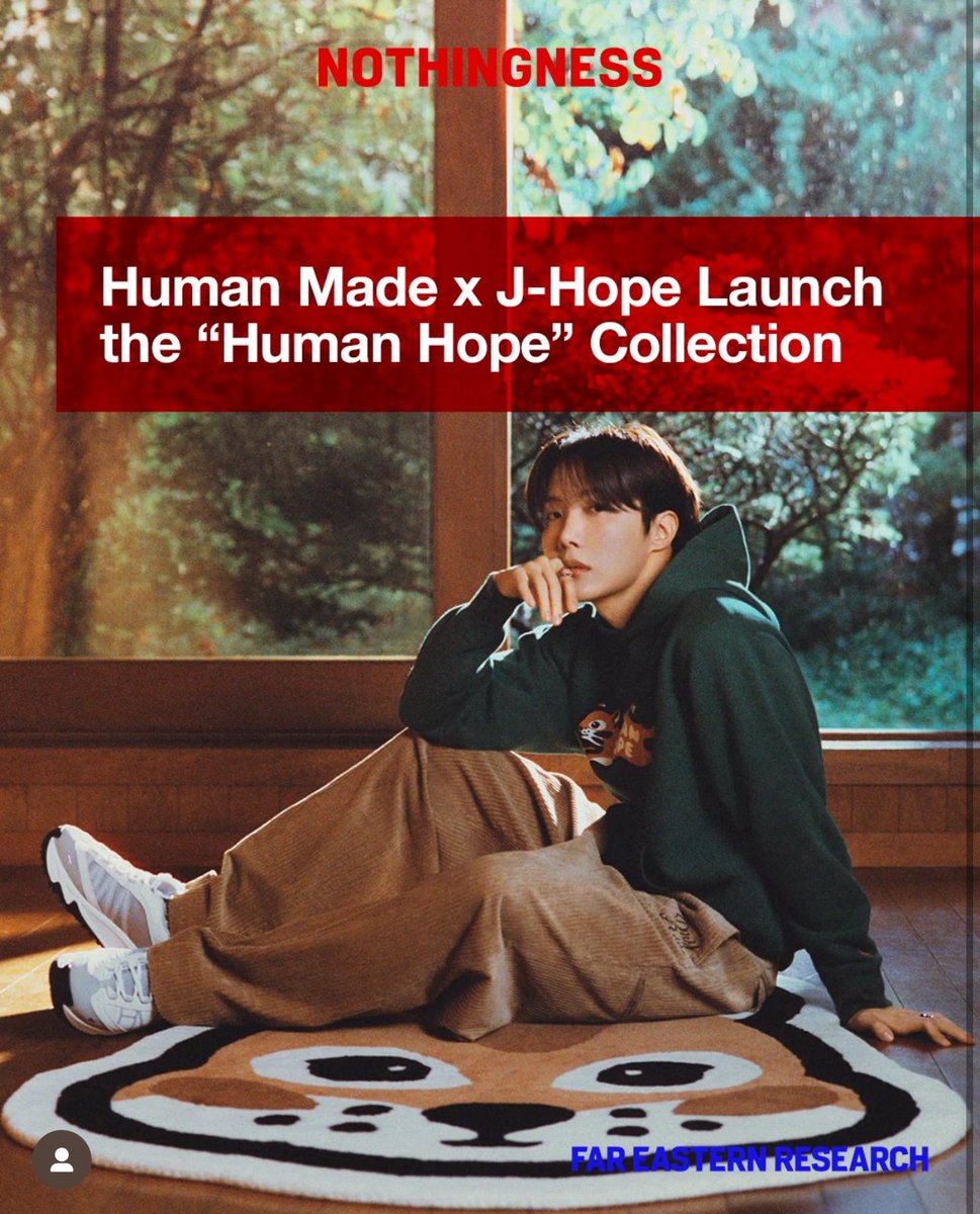 HUMAN MADE x j-hope of BTS HUMAN HOPE #JHOPE posted on Instagram
