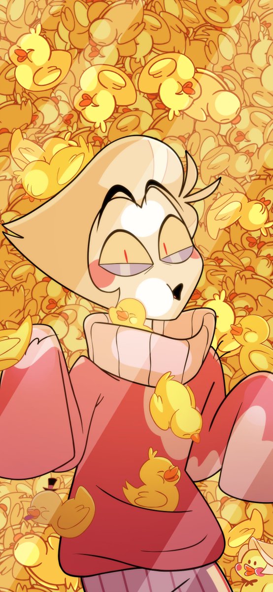 I drew Lucifer for my wallpaper! 🥹💞 And yes, I did make a duck