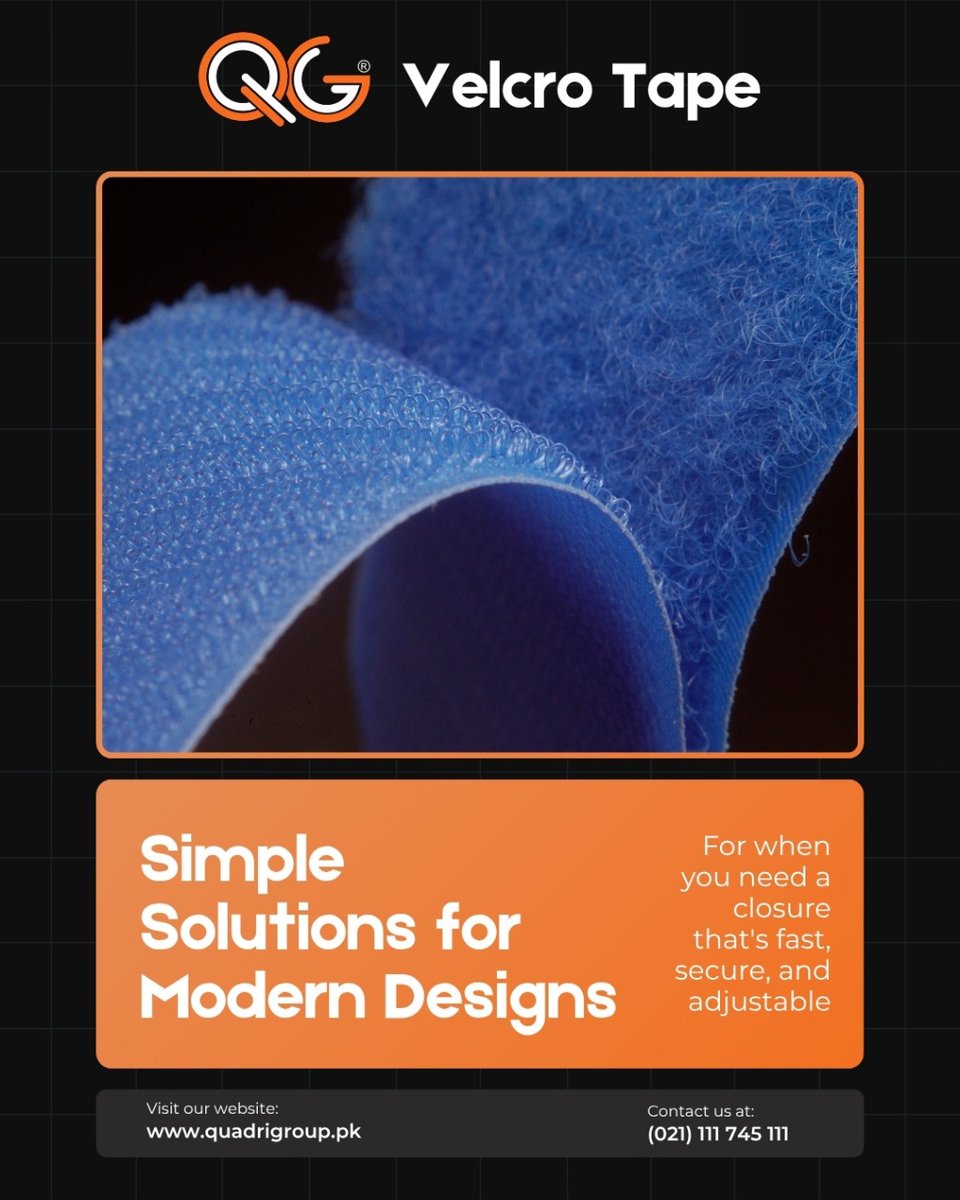 quadrigrouppak's tweet image. Simple. Secure. Smart.
QG Velcro Tape makes modern designs easier than ever.
Visit: quadrigroup.pk
#QG #VelcroTape #FasteningSolutions #PakistanIndustry