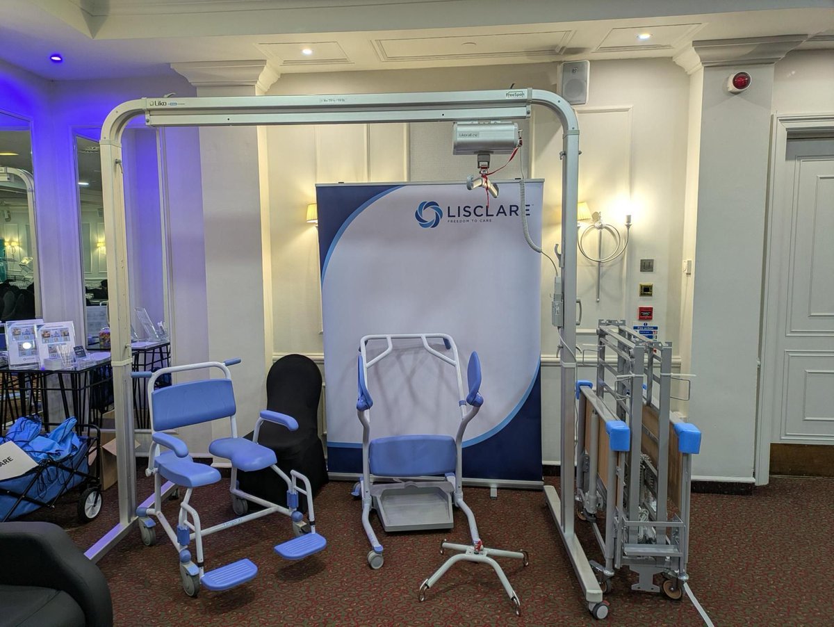 lisclare's tweet image. The Lisclare team is all set up and ready for today’s NHSG Manual Handling Study Day in Aberdeen! 🙌

Come say hello and see the products in action! 👋

#Lisclare #ManualHandling #HealthcareEquipment #SafePatientHandling #NursingCare #PlusSizeCare