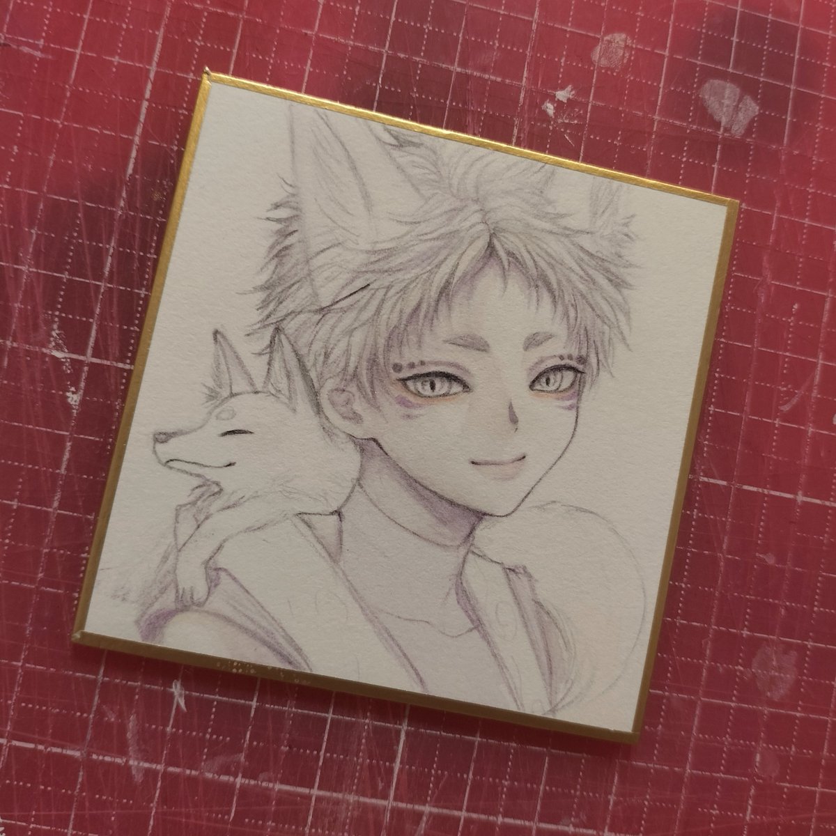 制作途中🎨 ここからたくさん塗り重ねて1枚の絵が出来上がります